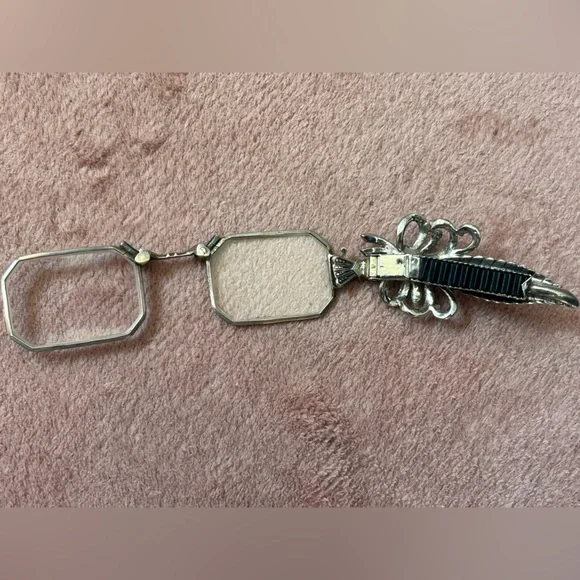 Unique Antique Silver Art Deco Lorgnette - Picture 3 of 10